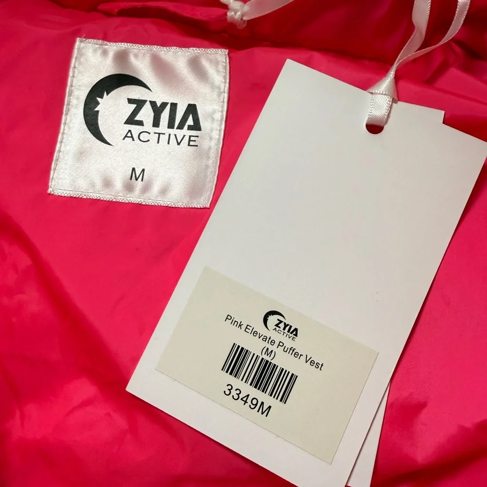 ZYIA hot pink cropped puffer vest Size Medium ZYIA elevate puffer vest - Picture 7 of 9